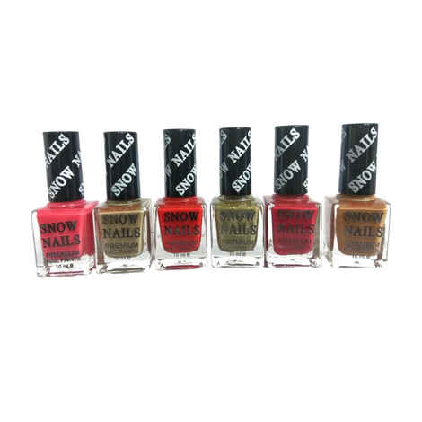 Buy Snow Nails Premium Nail Polish Set of 6 Pcs. (Multicolor Set No.64) - Purplle