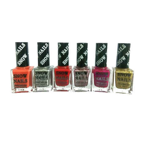 Buy Snow Nails Premium Nail Polish Set of 6 Pcs. (Multicolor Set No.65) - Purplle