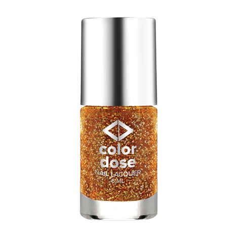 Buy Color Dose Glitter Gold 71 Nail Polish - Purplle
