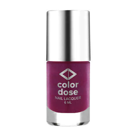 Buy Color Dose Pearls Glitter Purple Nail Polish - Purplle