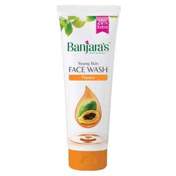 Buy Banjara's Face Wash Papaya (50 ml + 10 ml Extra) Buy 1 Get 1 Free - Purplle