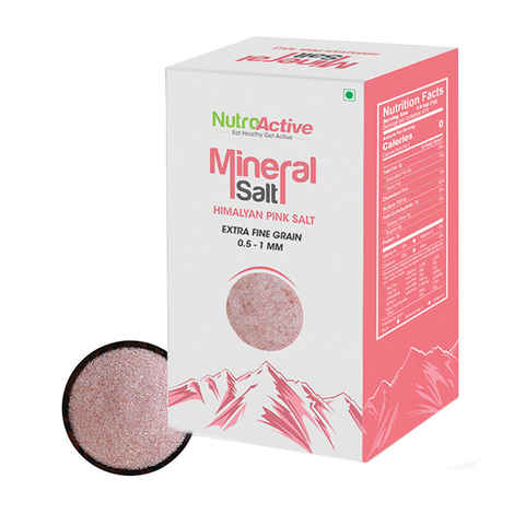 Buy Nutroactive Mineral Salt, Himalayan Pink Salt Extra Fine Grain 0.5 - 1mm - Purplle