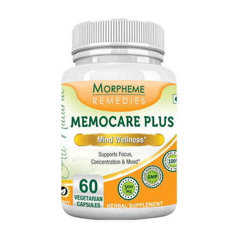 Buy Morpheme Memocare Plus - 500mg Extract - 60 Veg Caps - Purplle