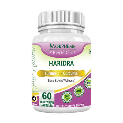Buy Morpheme Turmeric Curcumin (Haridra) 500mg Extract 60 Veg Caps - Purplle