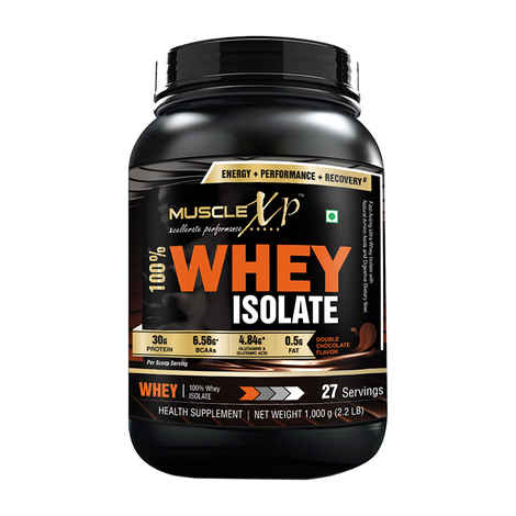 Buy MuscleXP 100% Whey Isolate Protein - 1Kg (2.2 lbs), Double Rich Chocolate - The New Whey Standards - Purplle