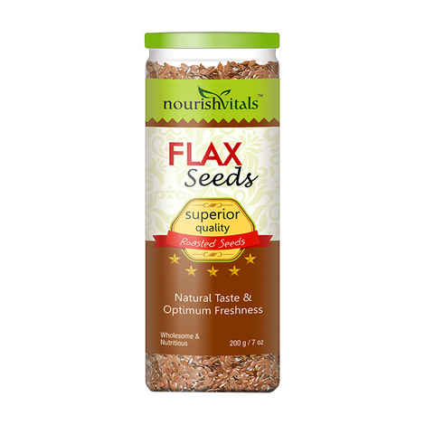 Buy NourishVitals Roasted Flax Seeds (Superior Quality) - 200 gm - Purplle