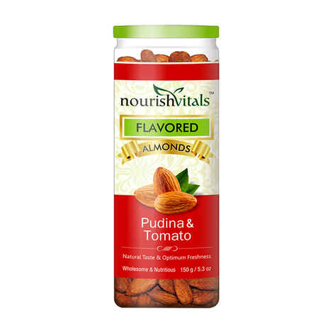 Buy NourishVitals Roasted Almonds Pudina & Tomato Flavored - 150 gm - Purplle