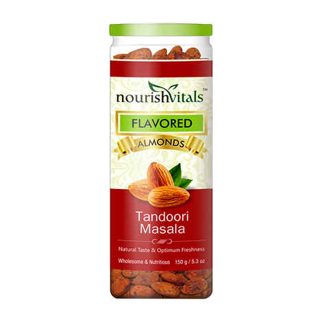 Buy NourishVitals Roasted Almonds Tandoori Masala Flavored - 150 gm - Purplle