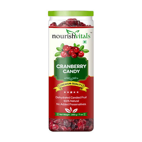 NourishVitals Cranberry Dried Fruit (Dehydrated Fruits) - 200 gm