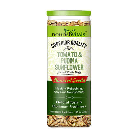 Buy NourishVitals Tomato & Pudina Sunflower Roasted Seeds (Superior Quality) - 150 gm - Purplle
