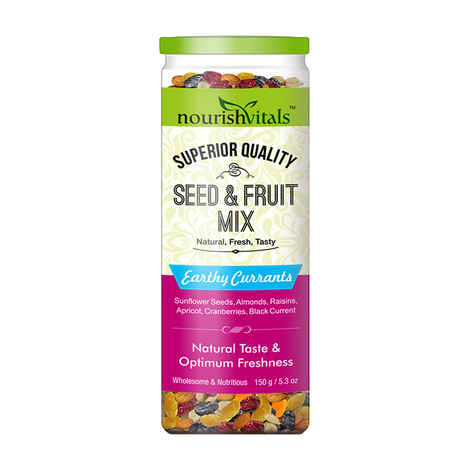 Buy NourishVitals Seed & Fruit Mix - Earthy Currants - Breakfast / Snacks Trail Mix 150 gm - Purplle