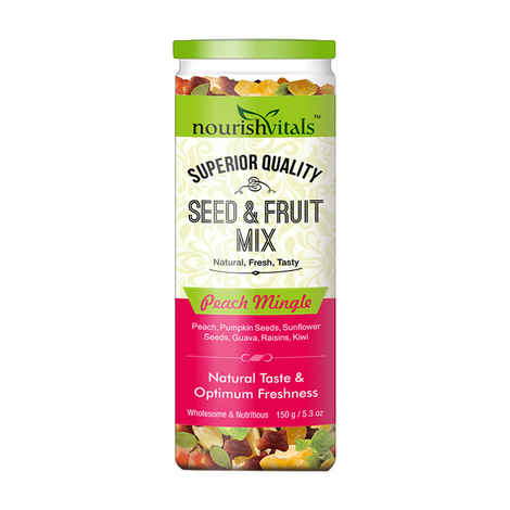 Buy NourishVitals Seed & Fruit Mix - Peach Mingle - Breakfast / Snacks Trail Mix 150 gm - Purplle