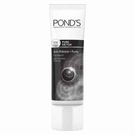 Buy Ponds Pure White Anti-Pollution+Purity Face Wash with activated Charcoal (15 g) - Purplle
