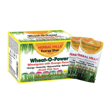 Buy Herbal Hills Wheat-O-Power Orange Flavour 2g X 30 Sachets Powder - Purplle