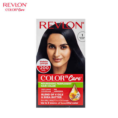 Buy Revlon Color N Care Permanent Hair Color Cream - Natural Black 1N 40 g - Purplle
