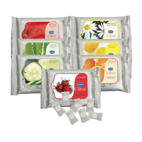 Buy Ginni Clea Cleansing & Make Up Remover Wipes (Rose, Aloevera, Orange, Strawberry,Lemon, Cucumber, Antiacne) (Pack Of 7) (10 Wet Wipes Per Pack) With 50 Coin Tissues (Compressed / Magic Wipes) - Purplle