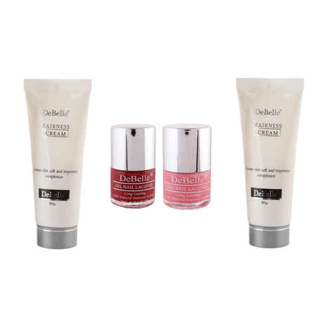 Buy DeBelle Beauty Kit of DeBelle Fairness Cream (50 g) Combo Pack Of 2 & DeBelle Nail Polish Kit Of 2 (Pink and Maroon) - Purplle