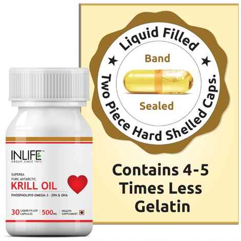 Buy INLFIE Krill Oil Phospholipid Omega 3 with Astaxanthin 500mg - 30 Capsules - Purplle