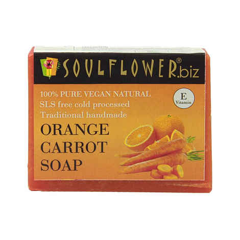Buy Soulflower Orange Carrot Soap (150 g) - Purplle