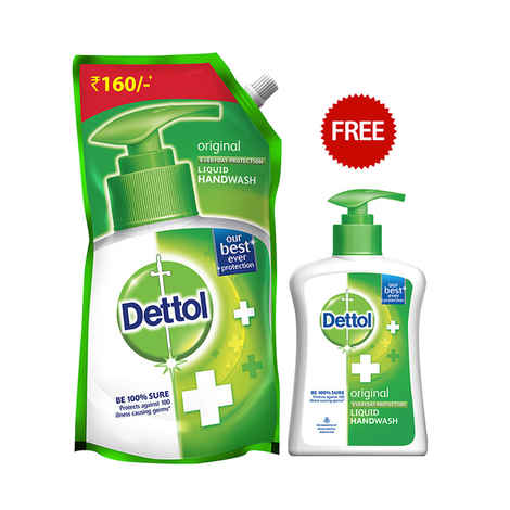 Buy Dettol Liquid Handwash Original (750 ml) with Free Liquid Handwash (200 ml) - Purplle
