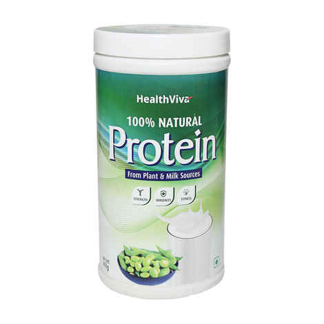 Buy HealthViva 100% Natural Protein (400 g) Unflavoured - Purplle
