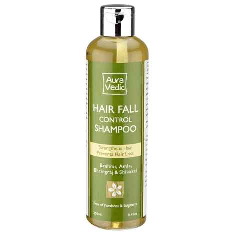 Buy Auravedic Hair Fall Control Shampoo - Bhringraj, Amla, Brahmi & Shikakai (250 ml) - Purplle