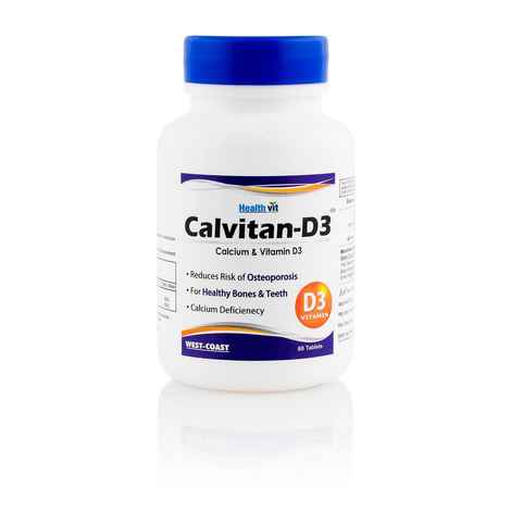 Healthvit Calvitan-D3 Calcium & Vitamin D3 60 Tablets - Pack of 2