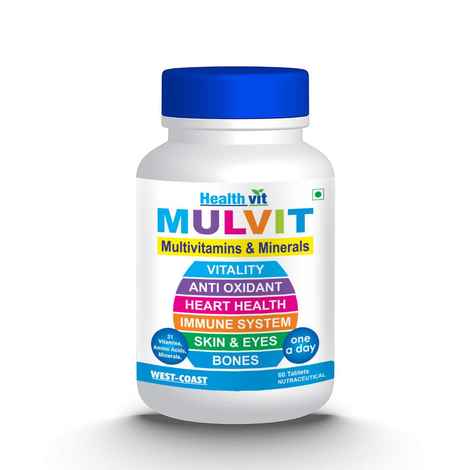 Buy Healthvit Mulvit Multivitamins And Minerals 60 Tablets - Purplle