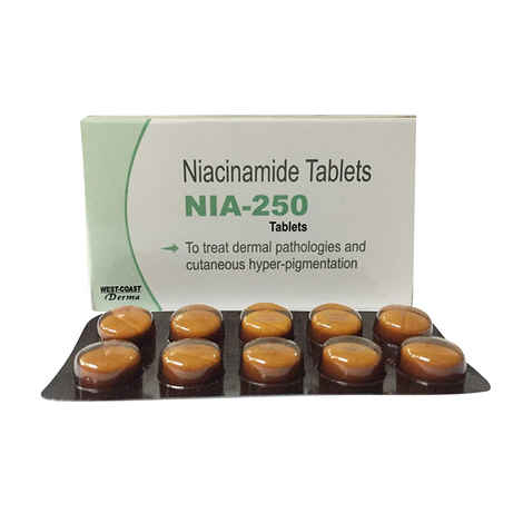 Buy WestCoast Nia-250 Niacinamide (Vitamin B3) 250 Mg 100 Tablets - Purplle
