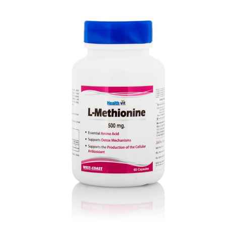 Buy Healthvit L-Methionine 500Mg 60 Capsules - Purplle