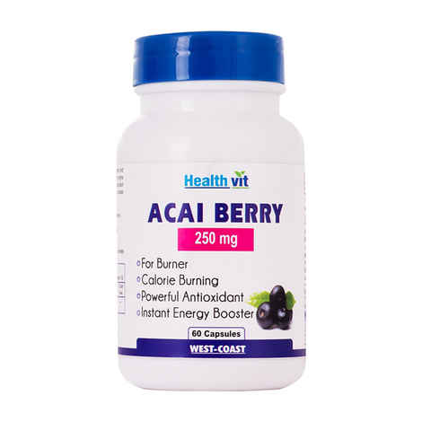Buy Healthvit Acai Berry 250Mg 60 Capsules - Purplle