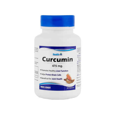 Buy Healthvit Curcumin (Curcumin Extract 95%) 475Mg 60 Capsules - Purplle