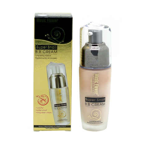 Buy Music Flower Professional Foundation Super Snail BB Cream Long Lasting Moisture Brightening Skin & Concealer - Purplle