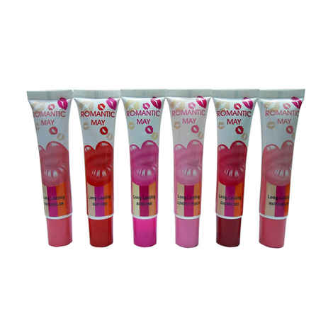 Buy Romantic May Wow Long Lasting Lip Color Peel Off Lip Gloss Lipstick (Set Of 6) - Purplle