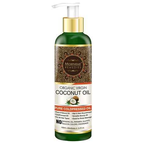 Buy Morpheme Pure Organic Virgin Coconut Oil (ColdPressed) For Hair, Body, Skin Care, Massage (120 ml) - Purplle
