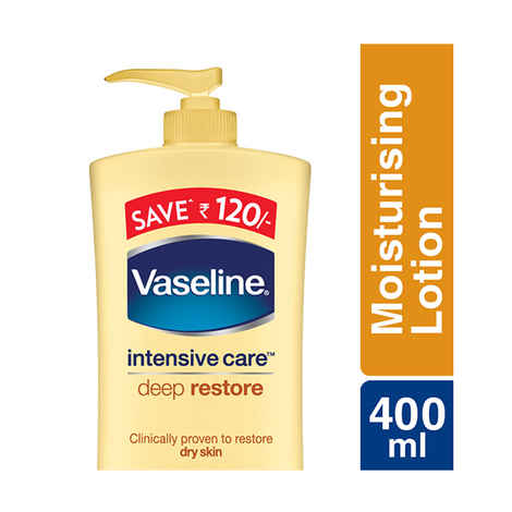 Buy Buy Vaseline Intensive Care Deep Restore Body Lotion (400 ml) and Save Rs. 120/- - Purplle