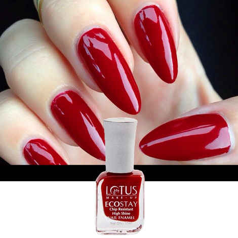 Buy Lotus Make-Up Ecostay Nail Enamel Maroon Love | Easy to Apply | Glossy Finish | 10ml - Purplle