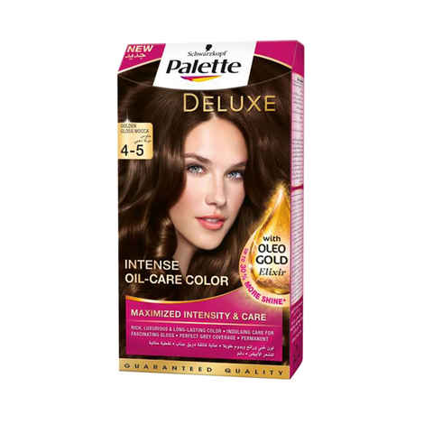 Buy Schwarzkopf Palette Deluxe Intense Oil Care Color 4-5 Golden Gloss Mocca (115 ml) - Purplle