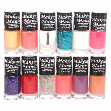 Makeup Mania Exclusive Nail Polish Set of 12 Pcs (Multicolor Set # 89)