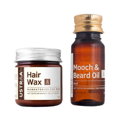 Ustraa Beard Oil 4X4 + Hair Wax (Set of 2)