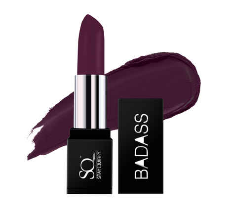 Stay Quirky Lipstick, Soft Matte, Purple, Badass - Liar Liar Lips On Fire 4 (4.2 g)