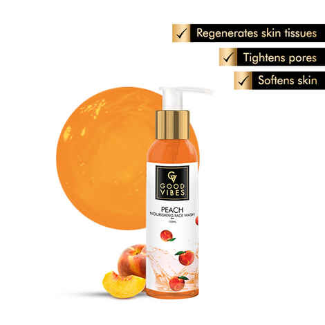 Buy Good Vibes Nourishing Face Wash - Peach (120 ml) - Purplle