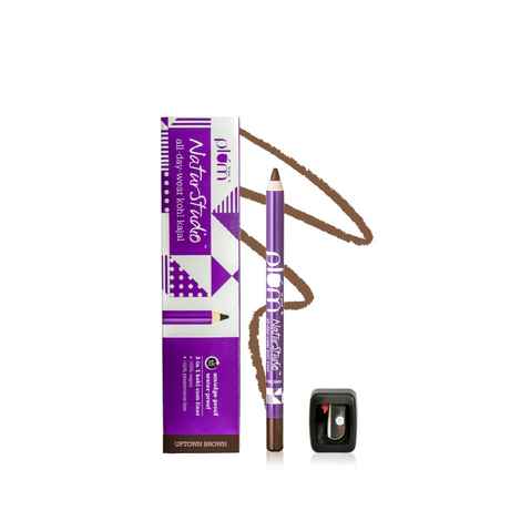 Buy Plum Naturstudio All-Day-Wear Kohl Kajal- Uptown Brown (1.2 g) With Free Sharpener - Purplle