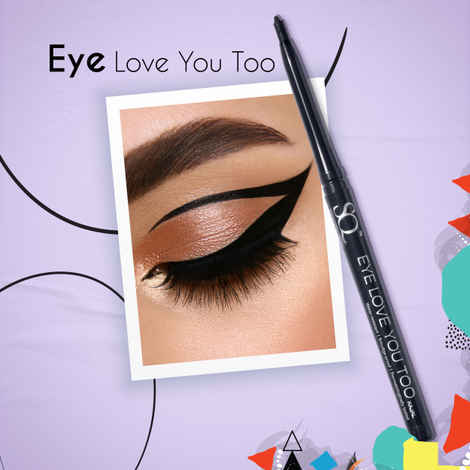 Stay Quirky Kajal Super Black Eye Love You Too | Long Lasting| Smudgeproof| Water resistent| Vegan| Dermatologically tested|Intense Pigmentation (0.35 g)