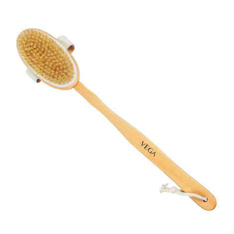 Buy Vega Natural Bristle Bath Brush NBA 1/3 - Purplle