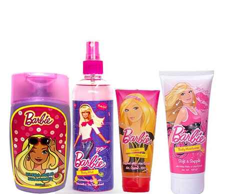 Buy Barbie Body Moisturiser Soft & Supple (100 ml) + Barbie Body Mist Pretty Girl (200 ml) + Barbie Face Wash Glamtastic (100 g)+ Barbie Ultra Mild Shampoo (200 ml) - Purplle