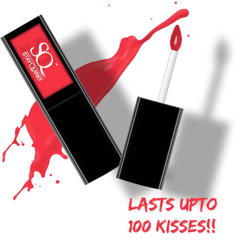 Stay Quirky Liquid Lipstick |Transferproof| Long Lasting| Smudgeproof| Highly Pigmented| Vegan|Red - Kiss Buddies 20 (4.5 ml)