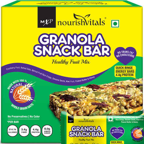 Buy Nourish Vitals Granola Snack Bar - Healthy Fruit Mix (5 Bars) (250 g) - Purplle