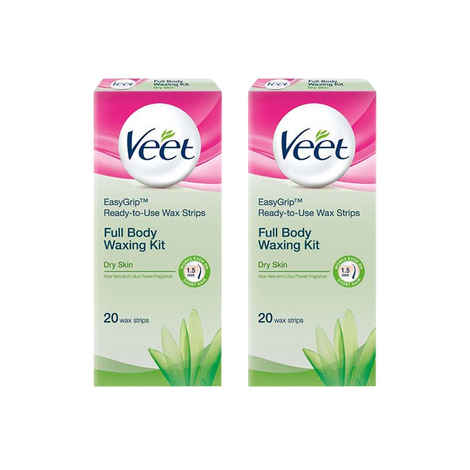 Buy Veet Full Body Waxing Kit Dry Skin Pack of 2 - Purplle