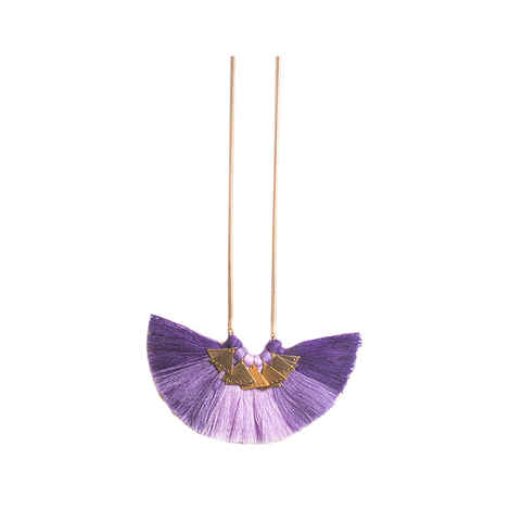 Buy Bling Bag Lilac Tassel Necklace - Purplle